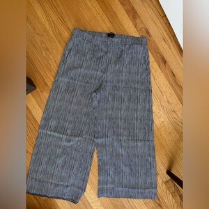 Theory Men's Black and White Striped Chinos